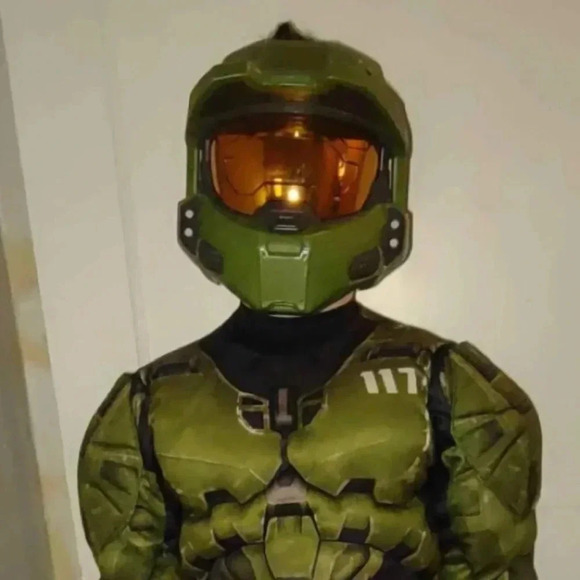 Disguise Boys' HALO Infinite Master Chief Jumpsuit Halloween Costume Size 8/10 - Picture 3 of 3
